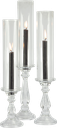 LUMIÈRE Kerzenständer 16,5 cm für Stab-und Stumpenkerzen Glas klar