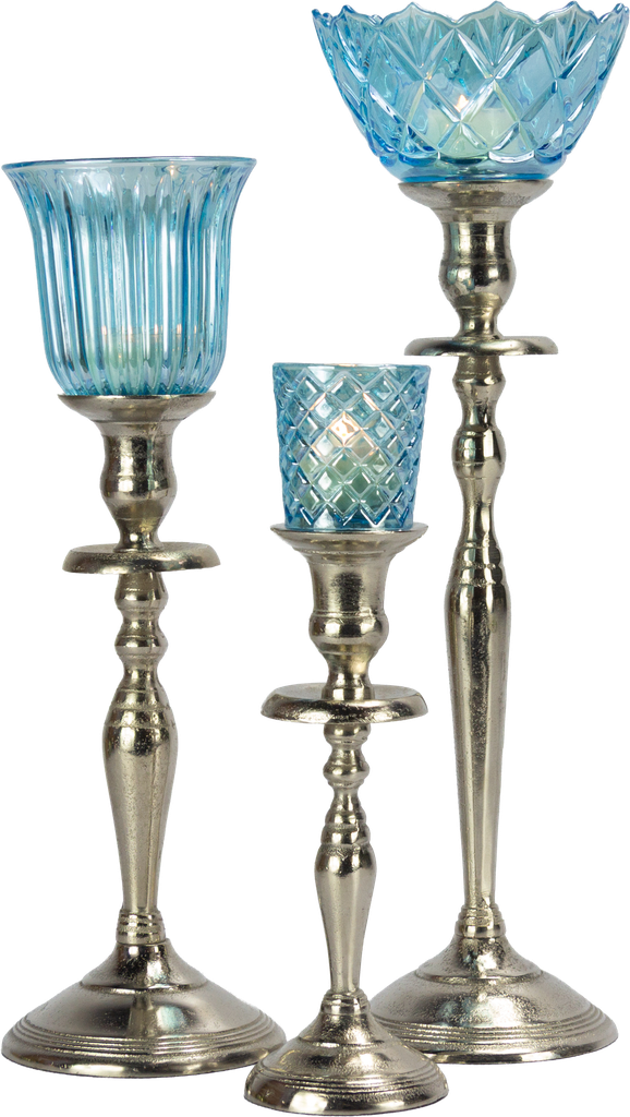 CRYSTAL Teelicht-Aufsatzglas 6,5 cm Glas türkis