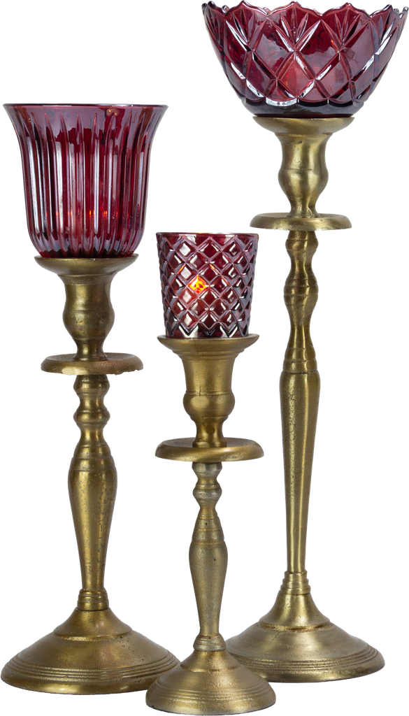 FIORI Teelicht-Aufsatzglas 8 cm Glas rot
