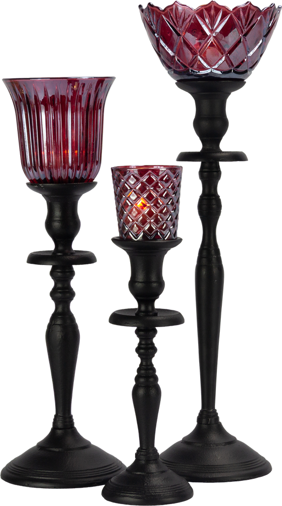 FIORI Teelicht-Aufsatzglas 8 cm Glas rot
