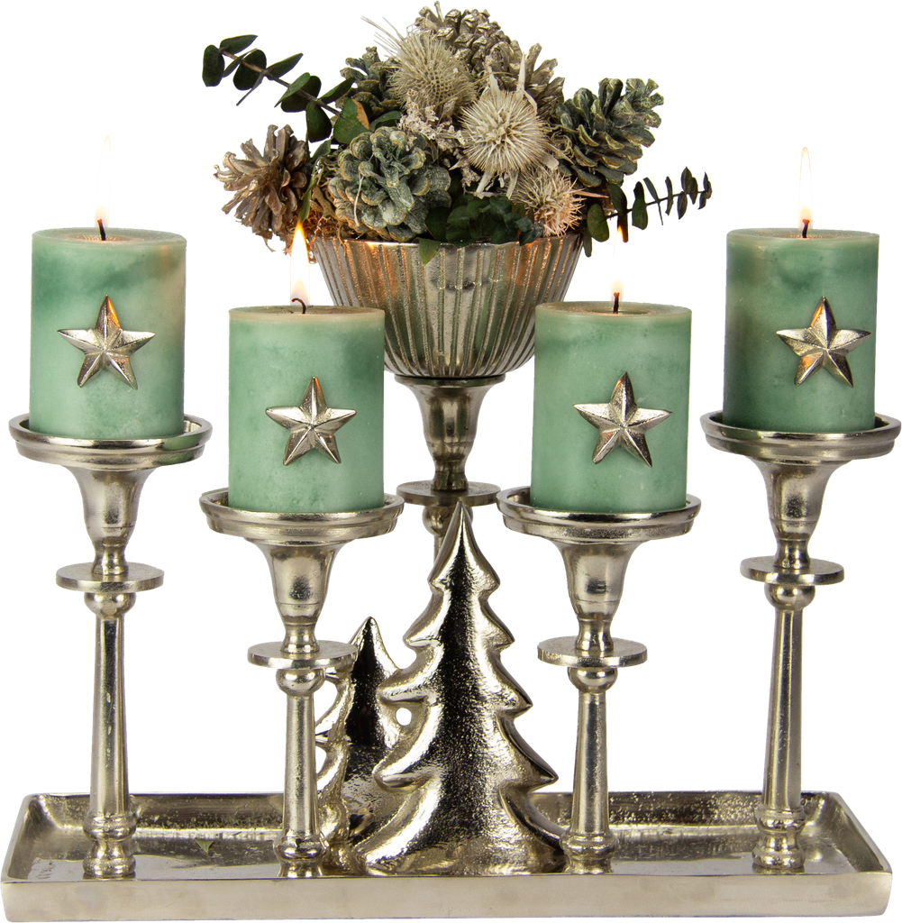STAR Kerzenpin 4,5 cm Metall antik-silber