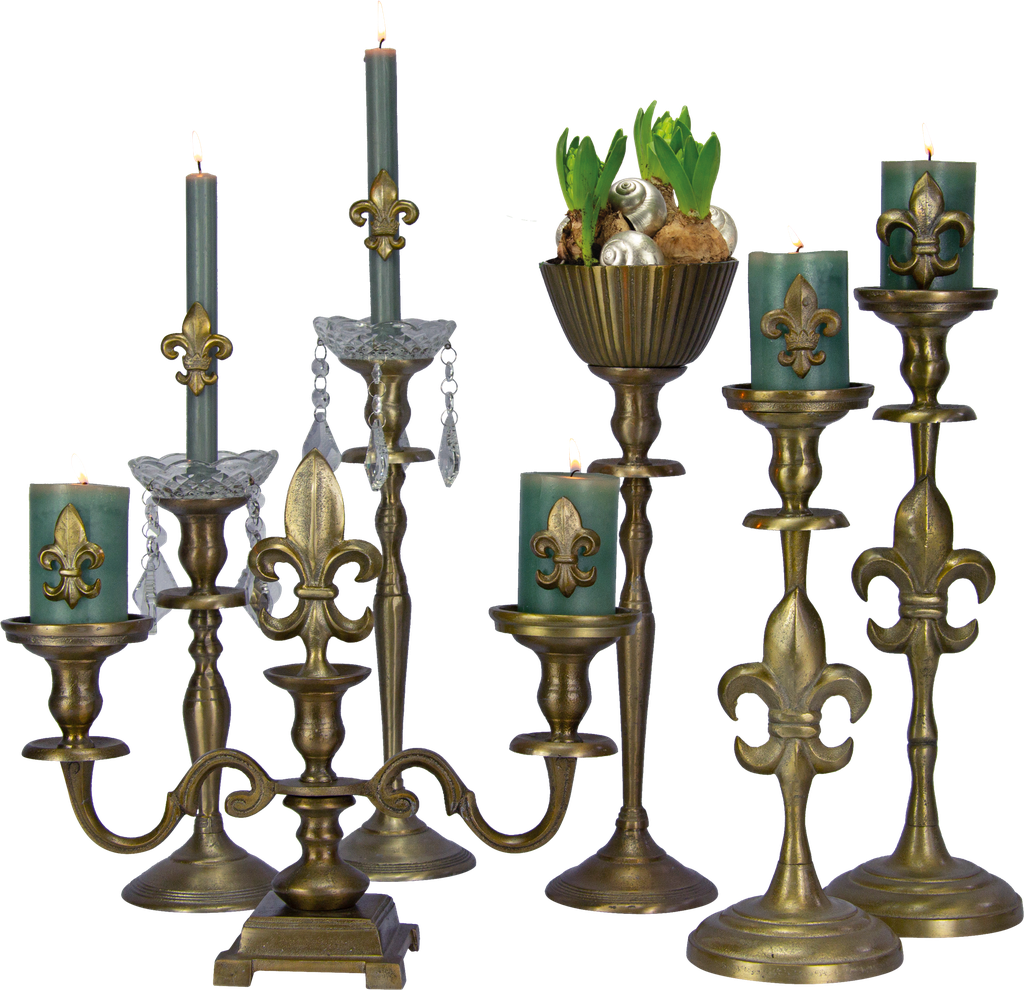 Aufsatzteller Ø 9 cm für Stumpenkerzen Metall messing