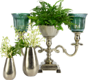 DROP Vase 15 cm Metall antik-silber