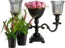 TULIP Vase 12 cm Metall schwarz