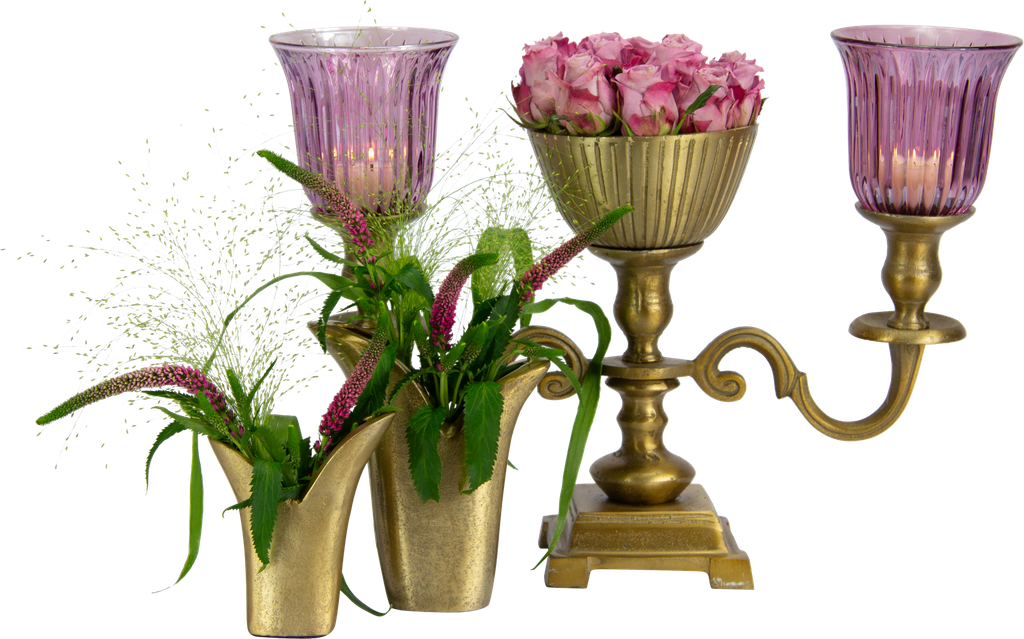 TULIP Vase 15,5 cm Metall messing