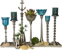 STELLA Teelicht-Aufsatzglas 10,5 cm Glas türkis