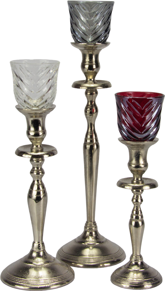 VENICE Teelicht-Aufsatzglas 7,5 cm Glas rot