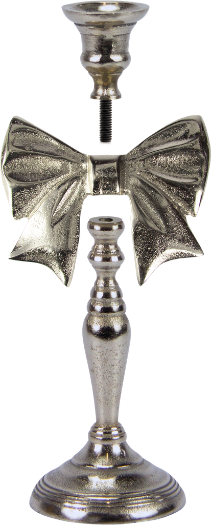 TWIST Kerzenständer Höhe 27 cm Metall antik-silber