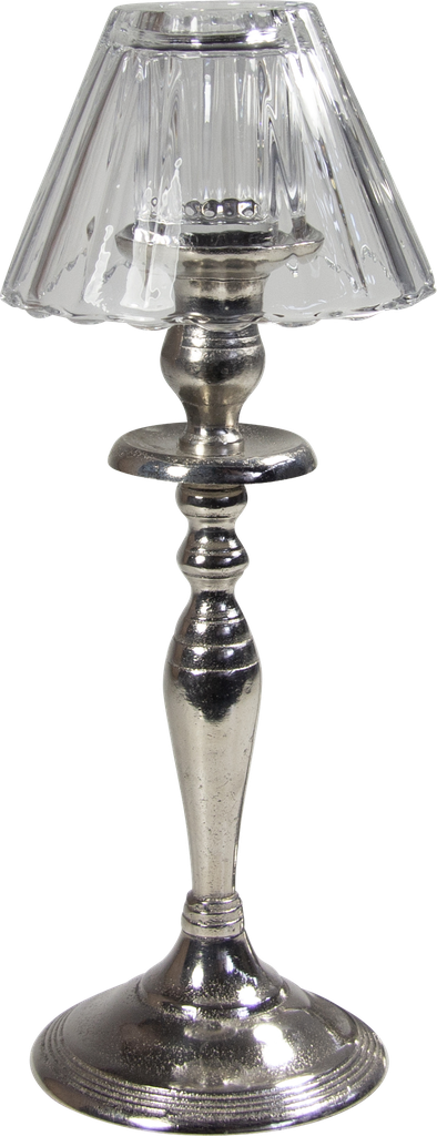 TWIST Kerzenständer Höhe 27 cm Metall antik-silber