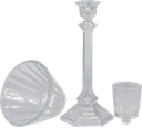 LUCE Teelicht - Lampe 3-tlg Höhe 32 cm Glas klar