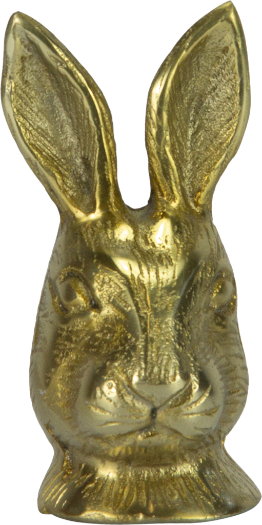 HAPPY Rabbit Head 14,5 cm Metal brass