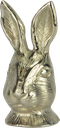 HAPPY Rabbit Head 14,5 cm Metal antique-silver