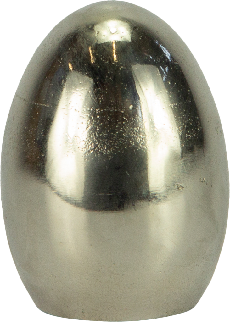 Egg standing 9,7 cm Metal antique-silver