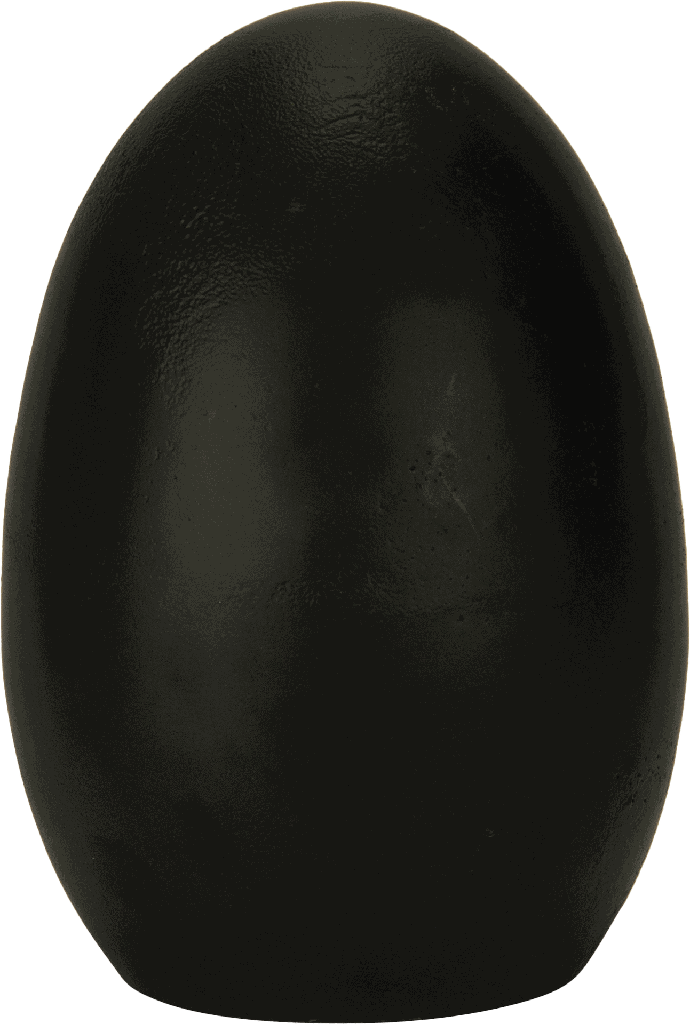 Egg standing 23,5 cm Metal black