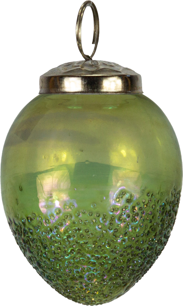 Ei zum Hängen 10 cm Glas grün