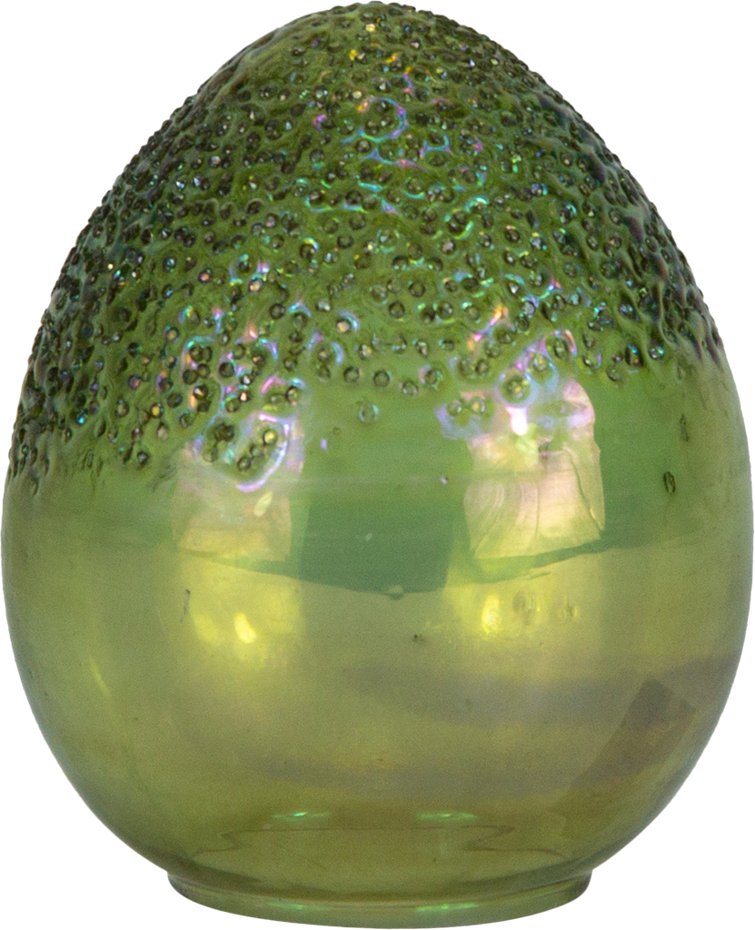 Ei stehend 14 cm Glas grün