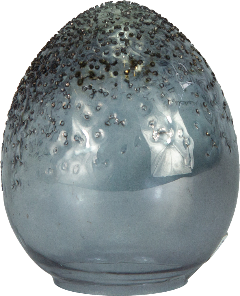 Ei stehend 14 cm Glas smoke