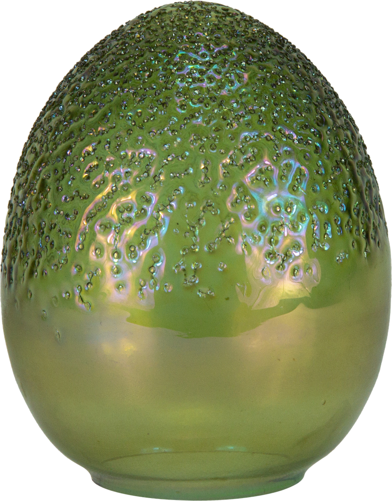 Ei stehend 20,5 cm Glas grün
