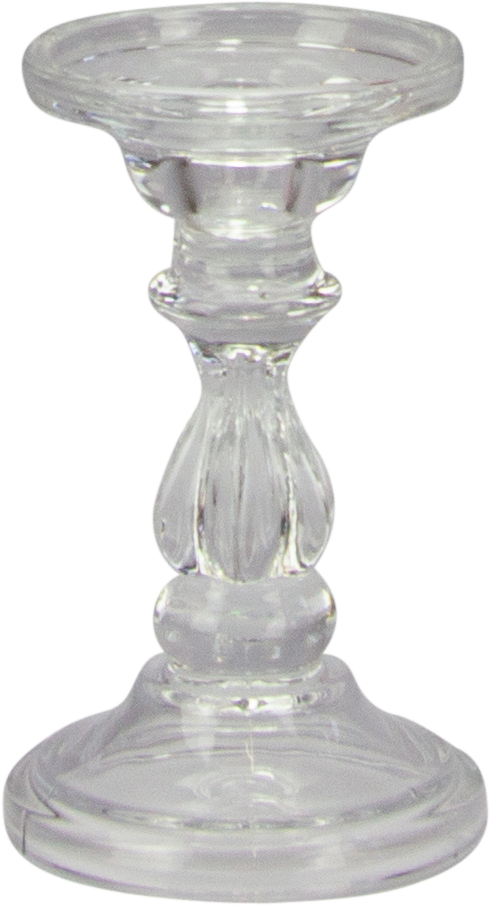 LUMIÈRE Candleholder 16,5 cm for Taper Candles and Pillar Candles Glass clear