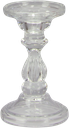 LUMIÈRE Candleholder 16,5 cm for Taper Candles and Pillar Candles Glass clear
