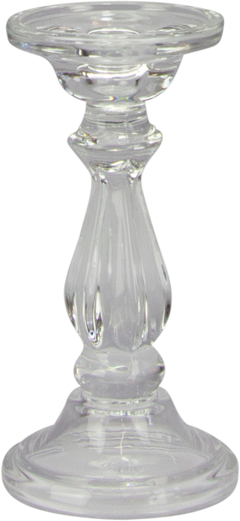 LUMIÈRE Candleholder 20 cm for Taper Candles and Pillar Candles Glass clear