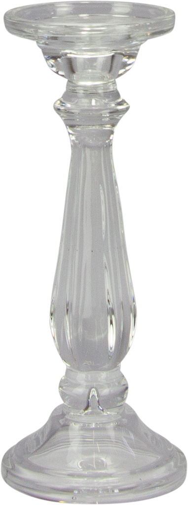 LUMIÈRE Candleholder 25,5 cm for Taper Candles and Candles Glass clear