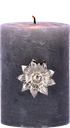 FLOWER Kerzenpin Ø 4 cm Metall antik-silber