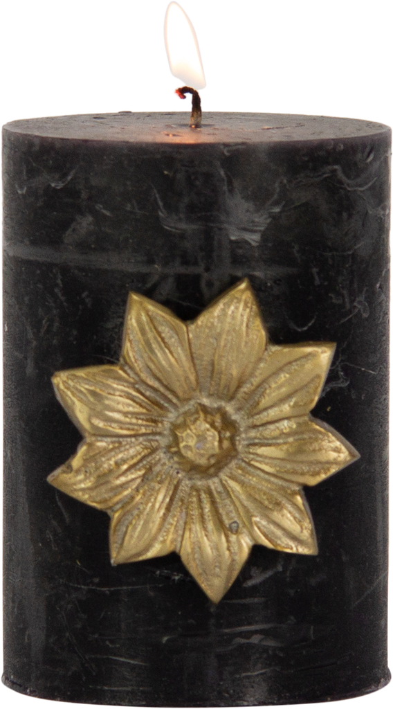 FLOWER Kerzenpin Ø 6 cm Metall messing