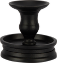 RONDO Candleholder Height 8,5 cm Metal black
