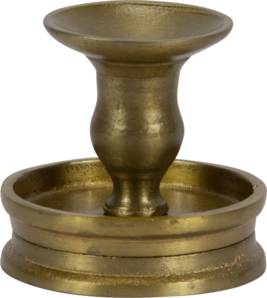 RONDO Candleholder Height 8,5 cm Metal brass