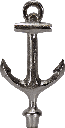 ANCHOR Stecker 17,5 cm Metall antik-silber