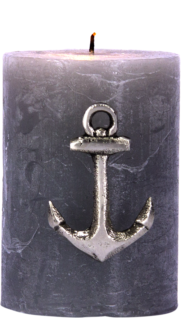 ANCHOR Candle Pin 6.5 cm Metal antique-silver
