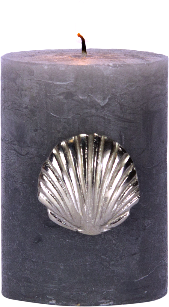 SHELL Candle Pin 4,5 cm Metal antique-silver