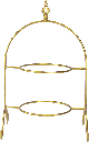 BOURBONE Plateholder 2-er 46,5 cm Metal gold