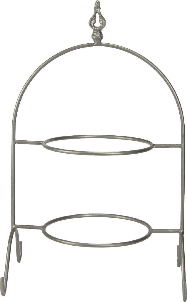 BOURBONE Plateholder 2-er 46,5 cm Metal silver
