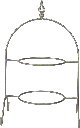BOURBONE Tellerhalter 2-er 46,5 cm Metall silber