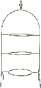 BOURBONE Plateholder 3-er 62 cm Metal silver