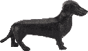 GUSTEL Dachshund 17 cm Decorative Item Metal black