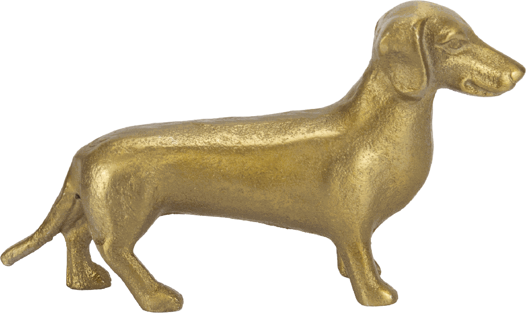 GUSTEL Dachshund 17 cm Decorative Item Metal brass