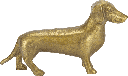 GUSTEL Dachshund 17 cm Decorative Item Metal brass