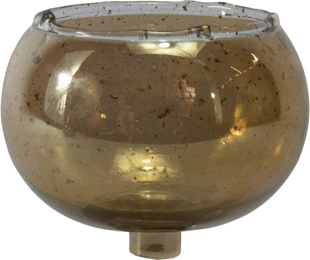 BOWL Candle Insert 7 cm Glass brown
