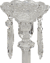 Bobeche Ø 10 cm with 4 Prism Glass clear