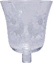LOVEBIRD Candle Insert 10,5 cm Glass clear with cutting