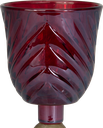 VENICE Teelicht-Aufsatzglas 7,5 cm Glas rot