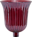 STELLA Candle Insert 10,5 cm Glass red