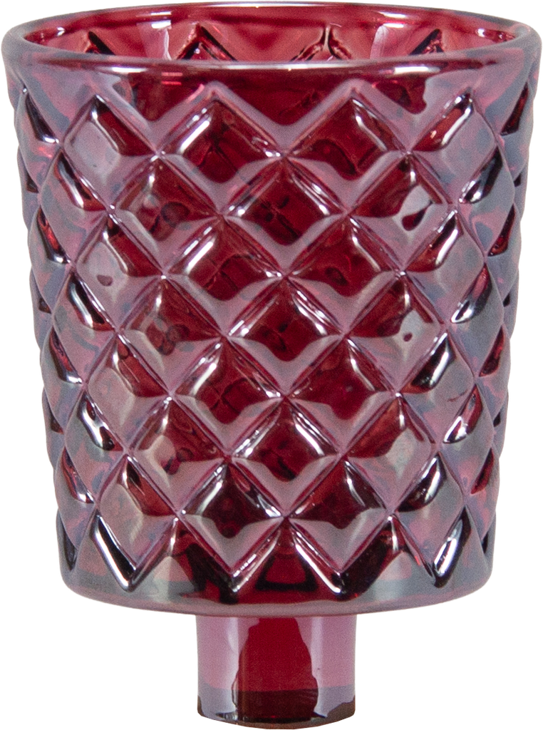 CRYSTAL Candle Insert 6,5 cm Glass red