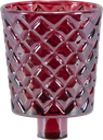 CRYSTAL Candle Insert 6,5 cm Glass red