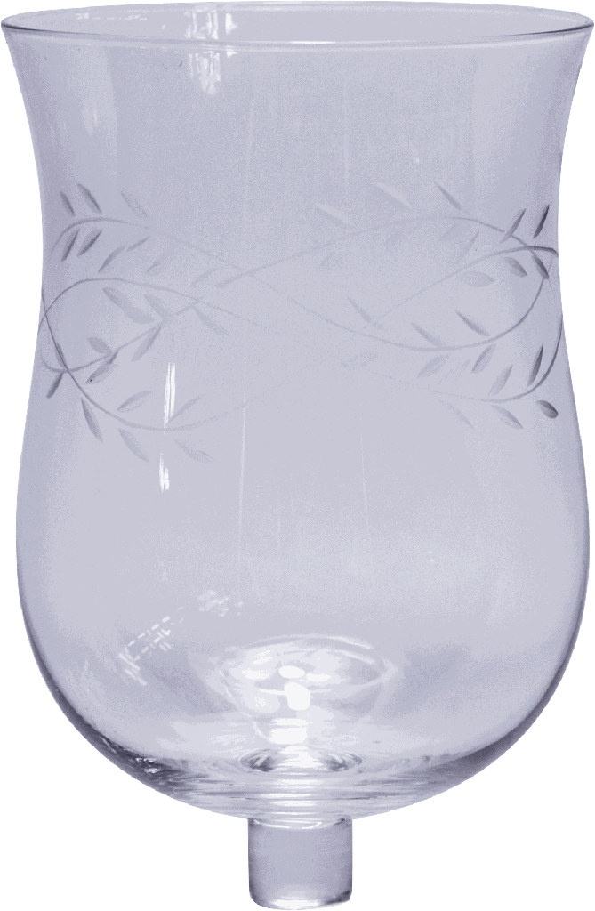 BAROQUE Candle Insert 14 cm Glass clear with Cutting