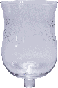 BAROQUE Candle Insert 14 cm Glass clear with Cutting