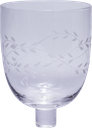 BAROQUE Candle Insert 8,5 cm Glass clear with Cutting